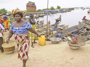 L'embarcadère pour Sô Ava au Bénin